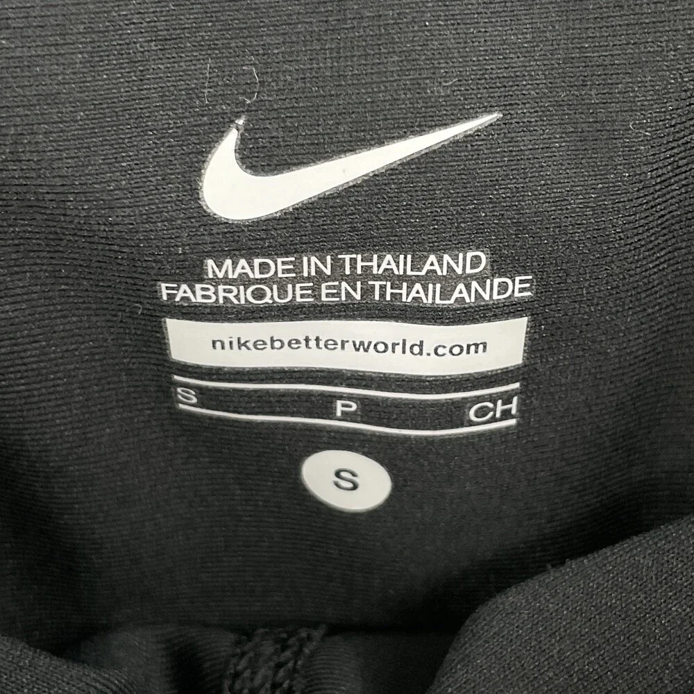NIKE RUNNING Black Vented Mesh Zipper Running Pants Size S